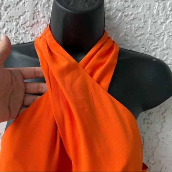 Bold Elements Women's Sleeveless Halter Cross Shift Dress Large - Picture 5 of 14